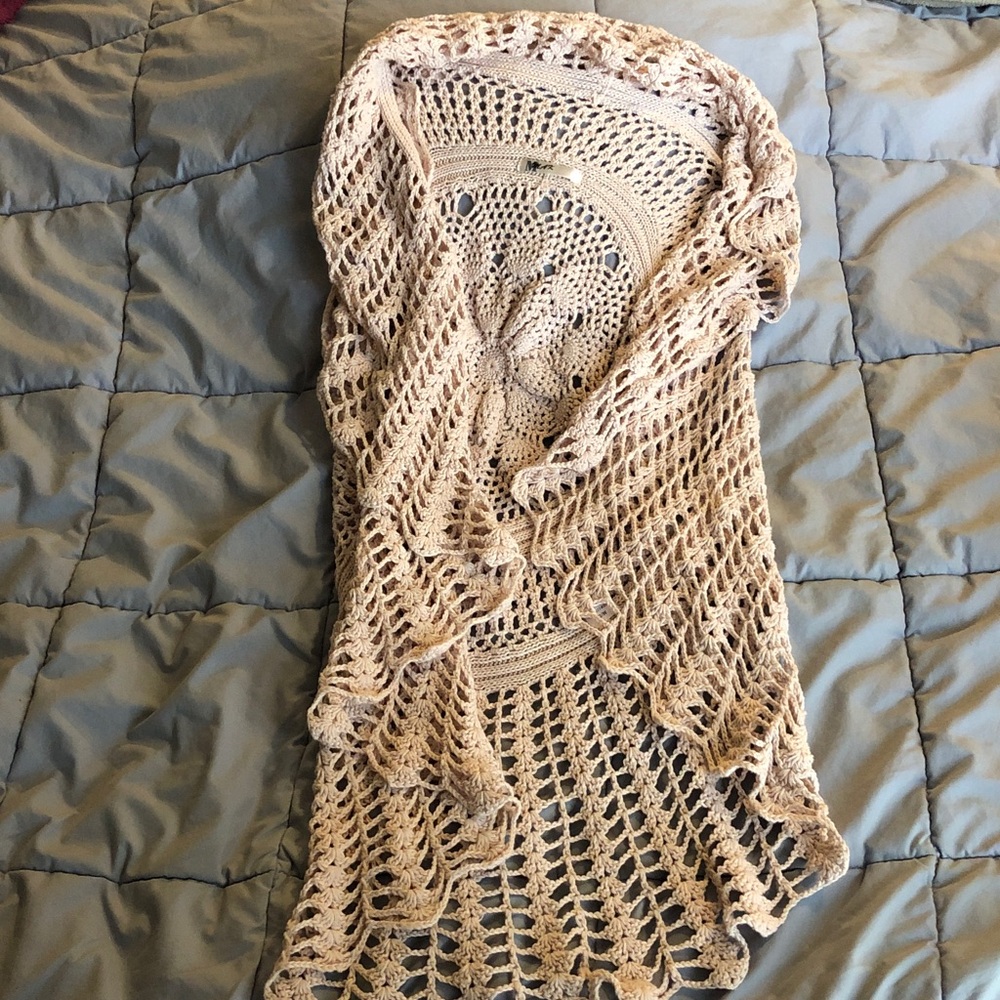 Boho Crochet Beige Women's Top